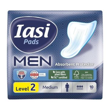 Iasi Pads Men Level 2 Medium Урологични подложки за мъже х10 броя