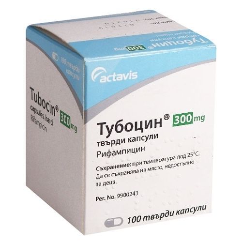 Тубоцин 300 mg х100 твърди капсули Actavis