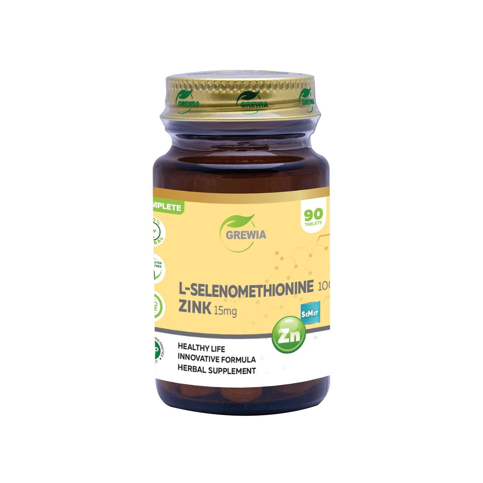 L-selenomethionine и Zink за имунната система х90 таблетки Grewia