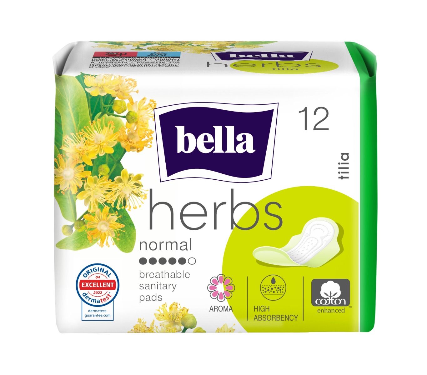 Bella Herbs Tilia Дамски превръзки с крилца и екстракт от липа х12 броя