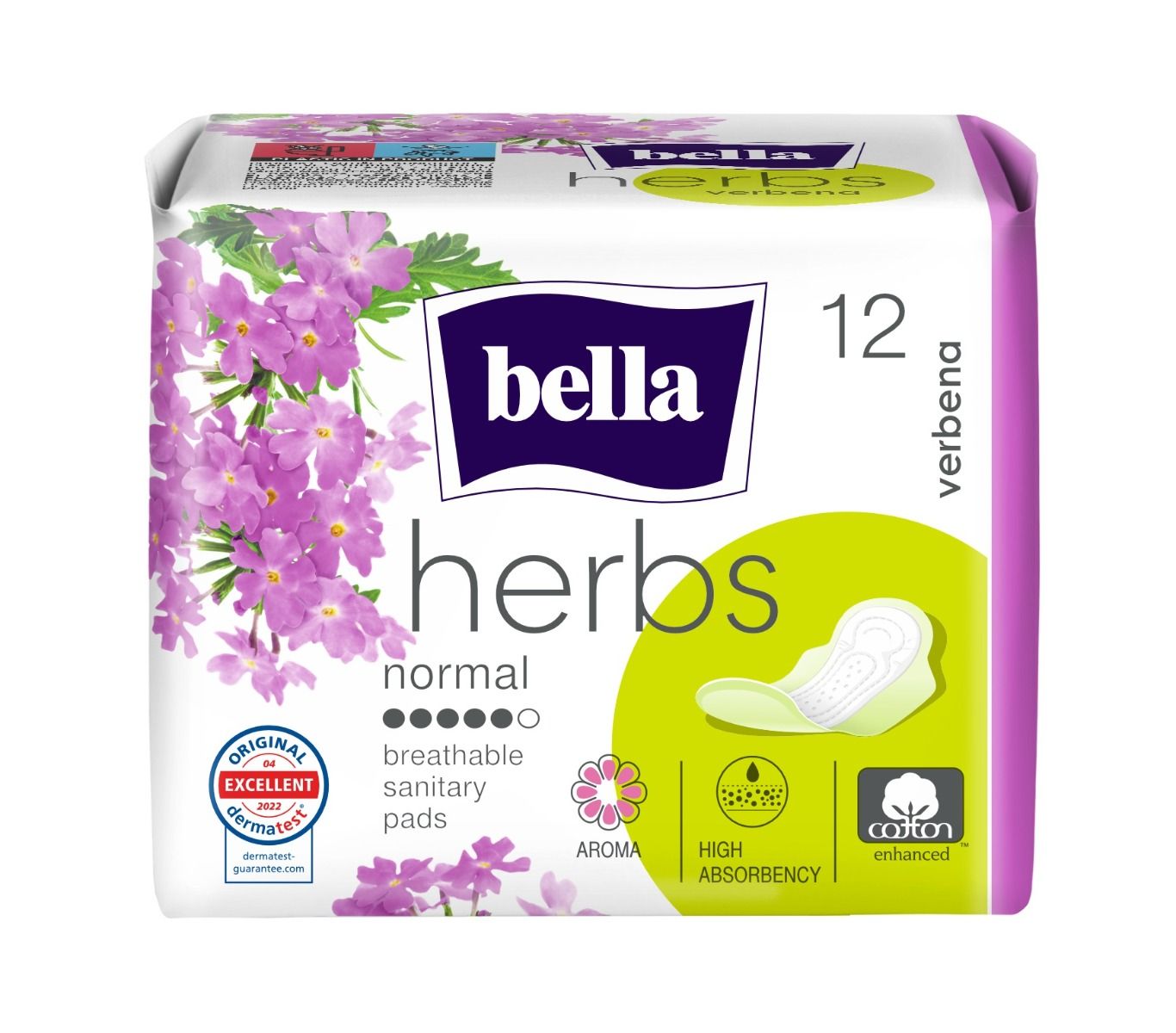 Bella Herbs Verbena Дамски превръзки с крилца и екстракт от върбинка х12 броя