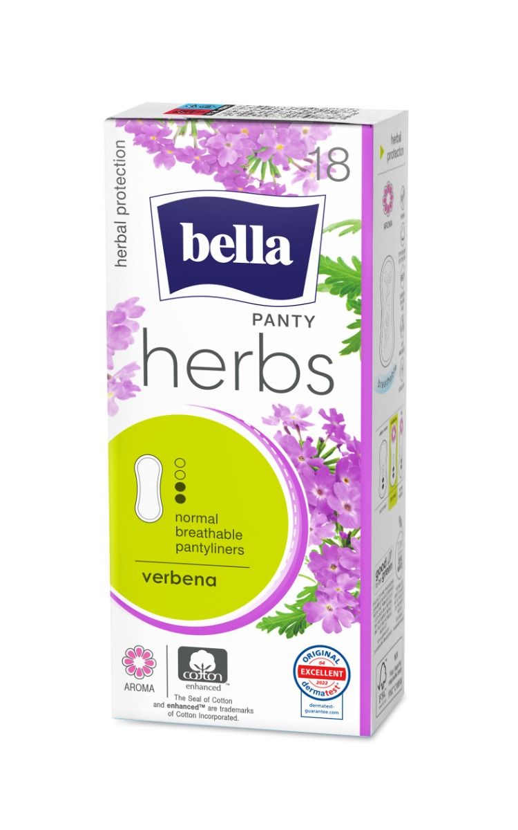 Bella Panty Herbs Verbena Ежедневни дамски превръзки с екстракт от върбинка х18 броя