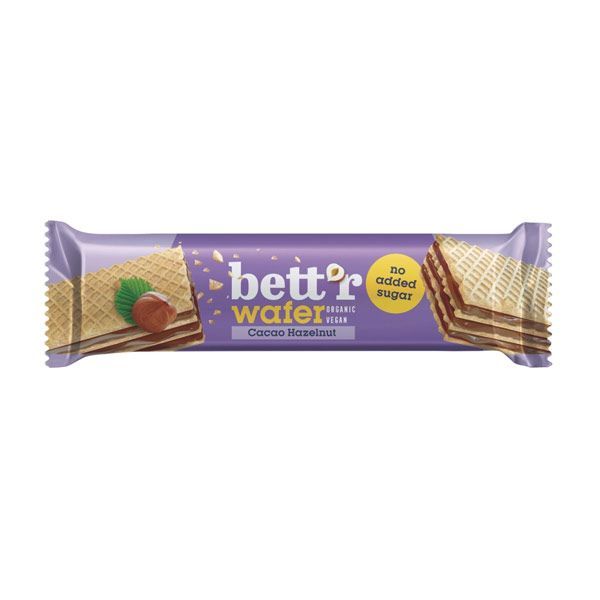 Bett'r Био Вафла с крем с лешници и какао, без добавена захар х30 г