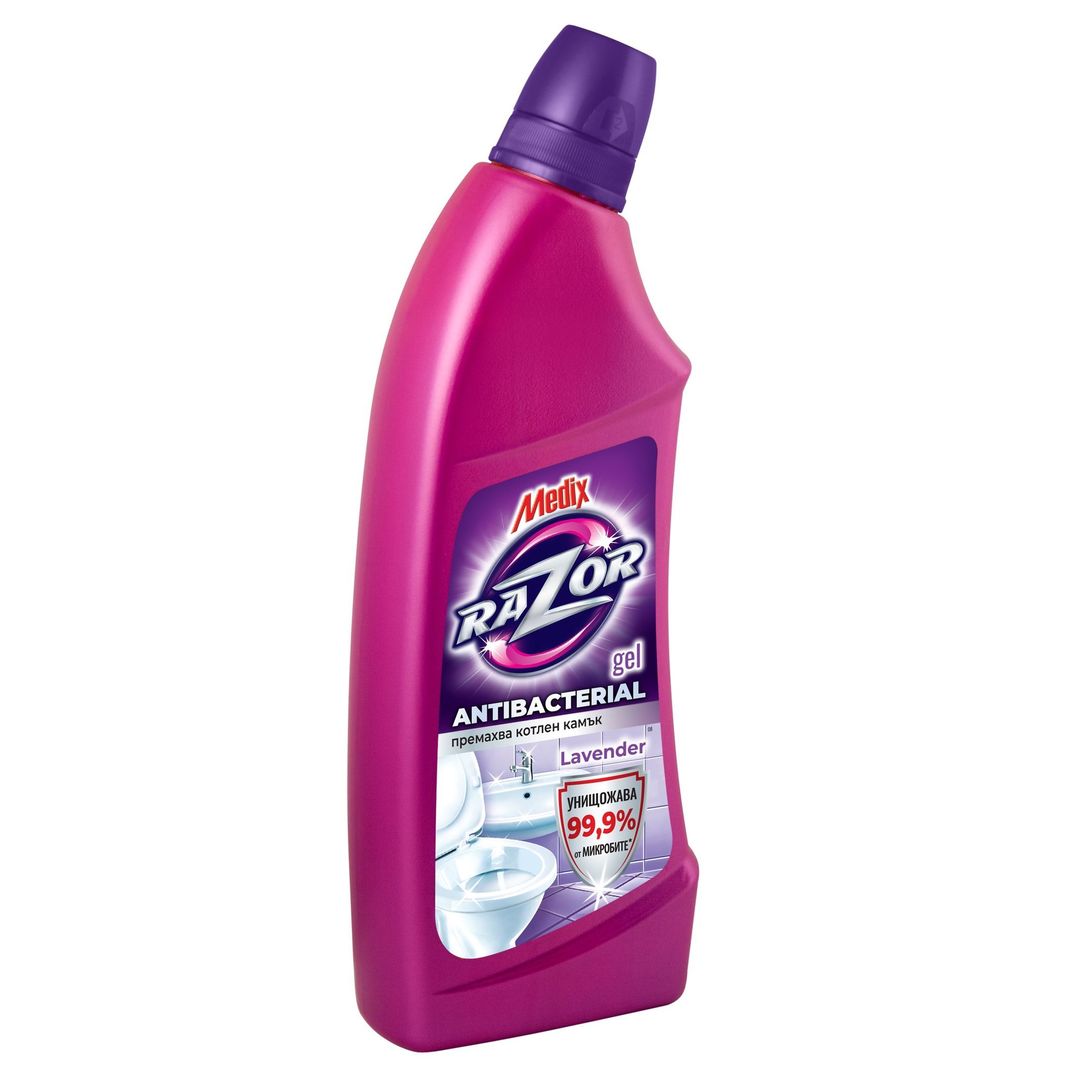 Medix Razor Gel Antibacterial Lavender Дезинфекциращ гел за баня и тоалетна x750 мл