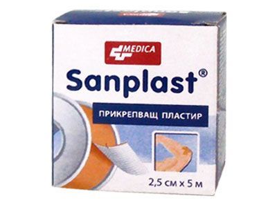 Medica Sanplast Classic Прикрепващ пластир за нормална кожа 2.5 см/ 5 м х1 брой