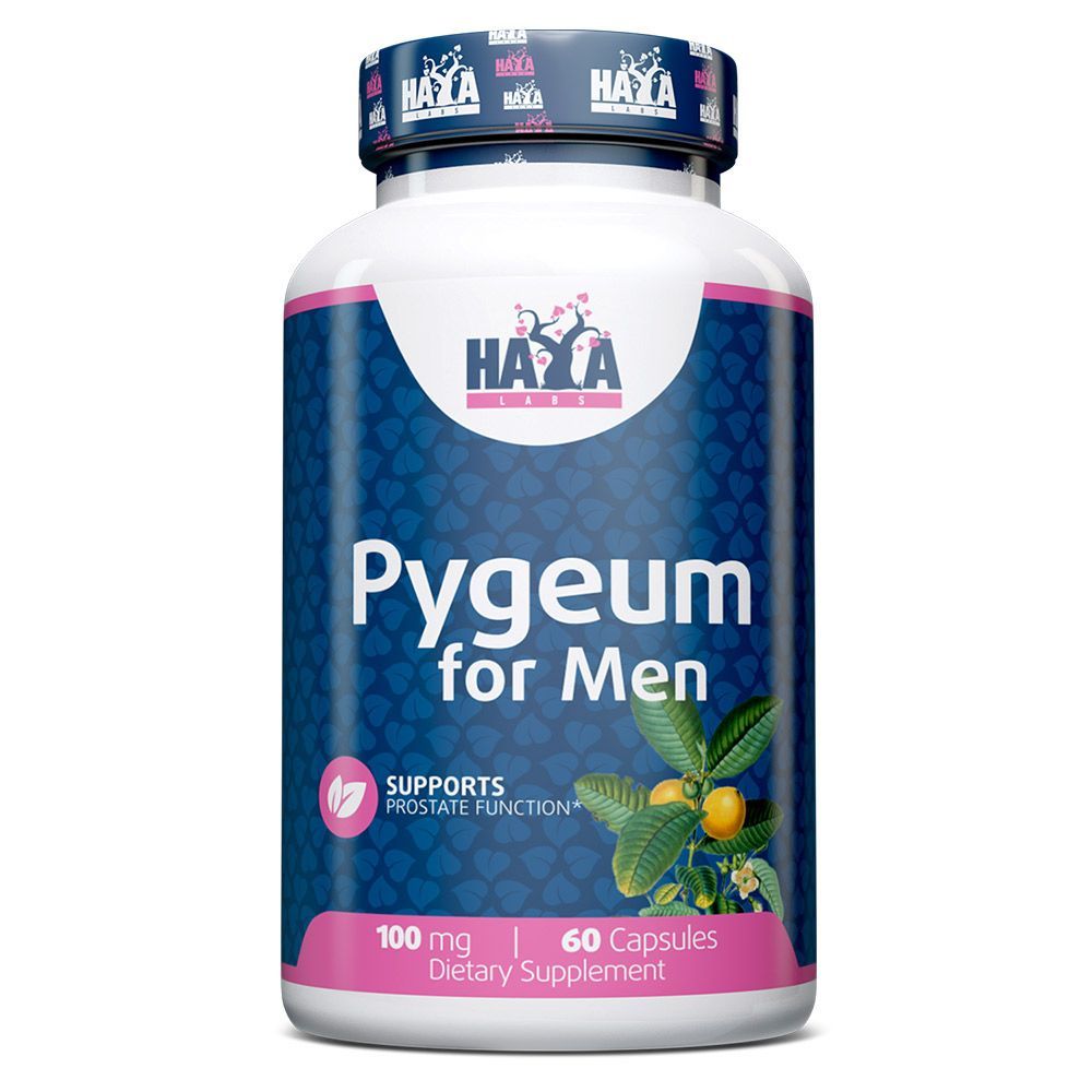 Pygeum for men За укрепване на сърцето и простатата 100 мг х60 капсули Haya Labs