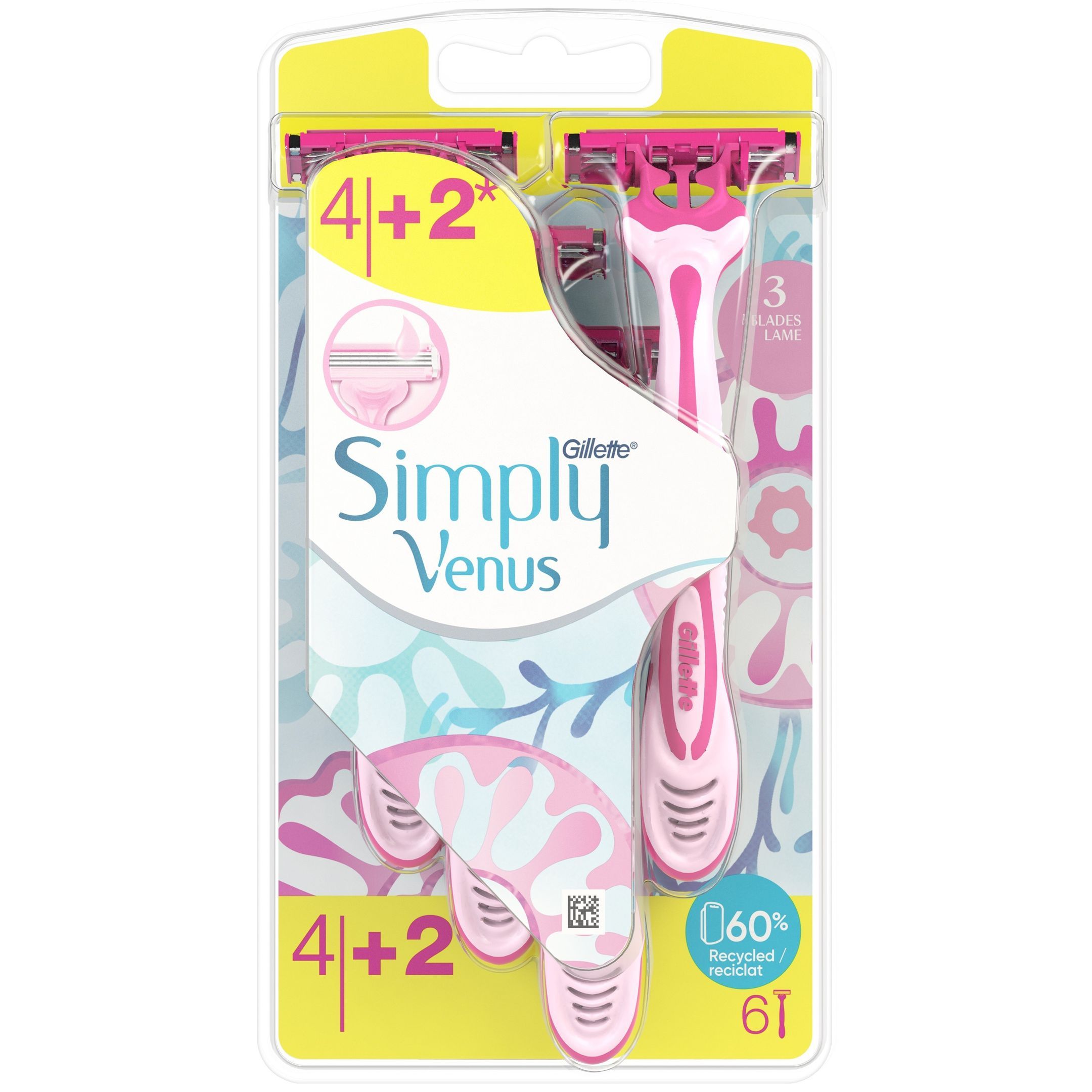 Gillette Simply Venus 3 Дамска самобръсначка x4 брой