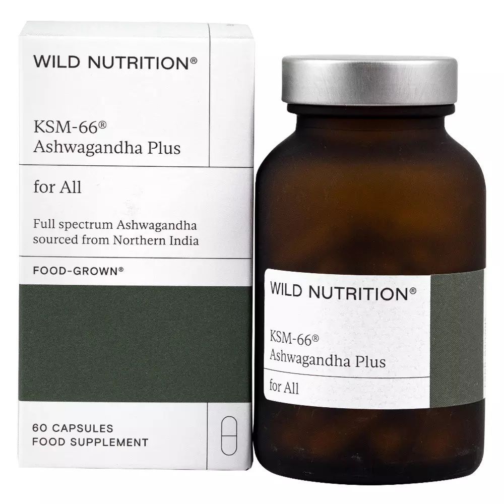 Food-Grown Комплекс Ашваганда плюс KSM-66 х60 капсули Wild Nutrition