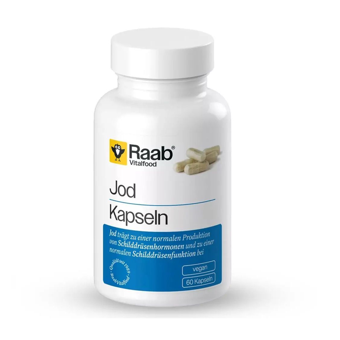 Йод за нормалната функция на щитовидната жлеза x60 капсули Raab Vitalfood