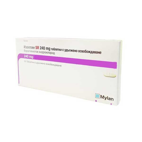Изоптнн SR 240 mg х20 таблетки с удължено освобождаване