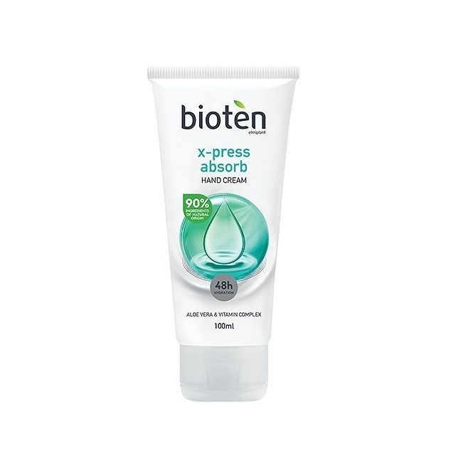 Bioten Xpress Absorb Лек, немазен крем за ръце с алое вера и витаминен комплекс х100 мл