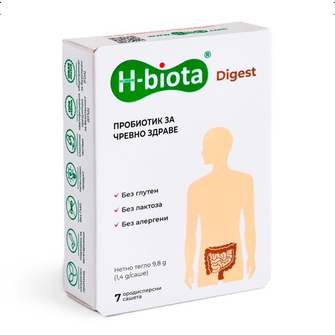 H-biota Digest Пробиотик за чревно здраве х7 сашета Almus Pharma