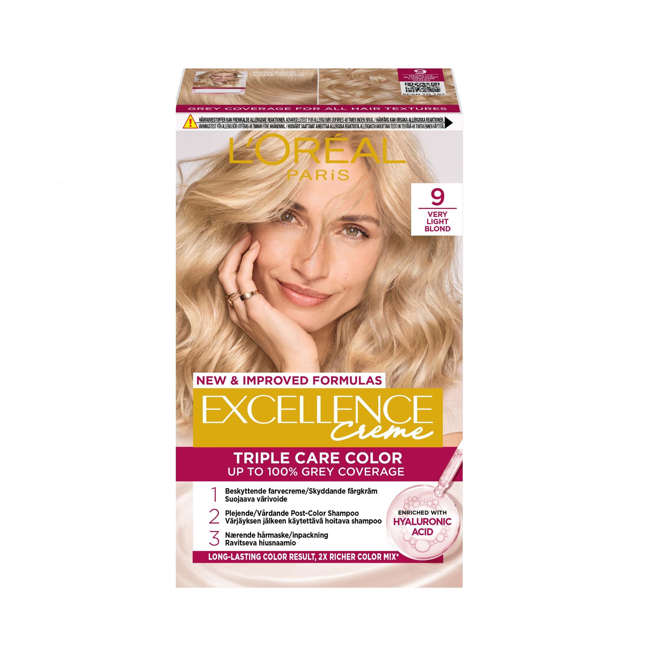 Loreal Paris Excellence Creme Крем боя за коса, N9 Естествено светло рус