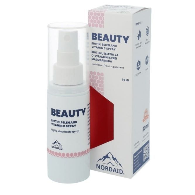 Beauty Формула с биотин, селен и витамин C, Спрей за уста х30 мл,200 впръсквания Nordaid