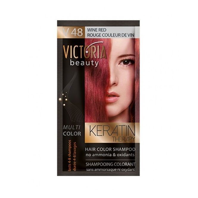 Victoria Beauty Multi Color Шампоан-оцветител за коса, цвят V48 Wine Red х40 мл