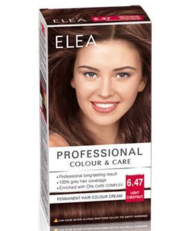 Elea Professional Боя за коса, цвят 6,47 Light Chestnut