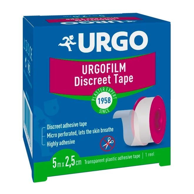 Urgo Urgofilm Хипоалергенен прозрачен лейкопласт 2.5 см х5 метра