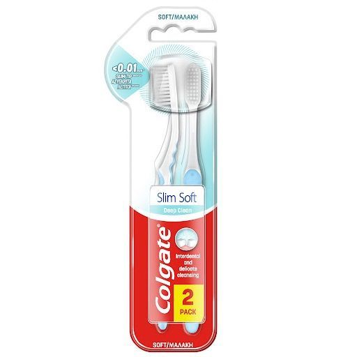 Colgate Slim Soft Четка за зъби x2 броя, Soft