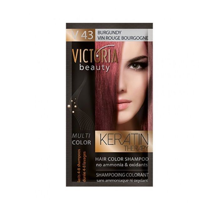 Victoria Beauty Multi Color Шампоан-оцветител за коса, цвят V43 Burgundy х40 мл
