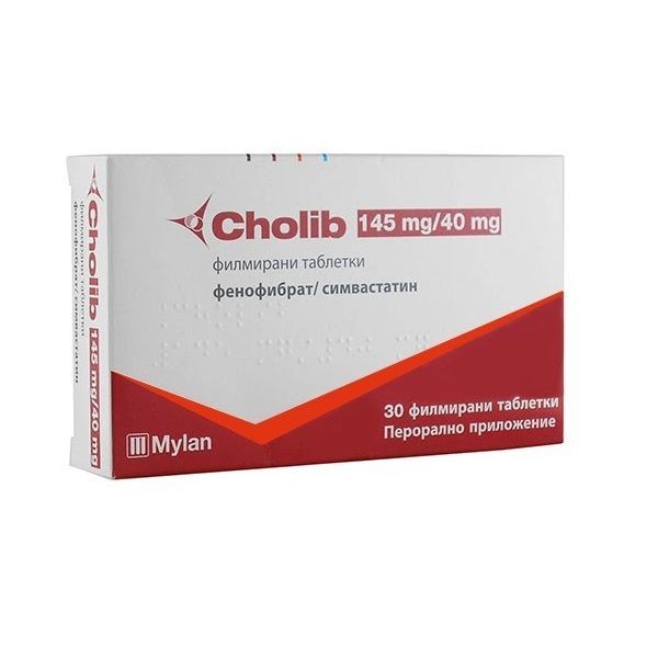 Холиб 145 mg/40 mg х30 филмирани таблетки