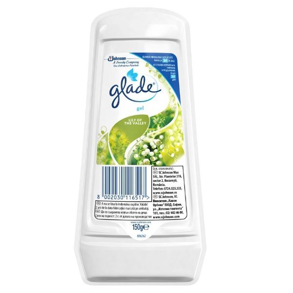 Glade Gel Lily Of The Valley Ароматизатор за стая с аромат на момина сълза x150 грама