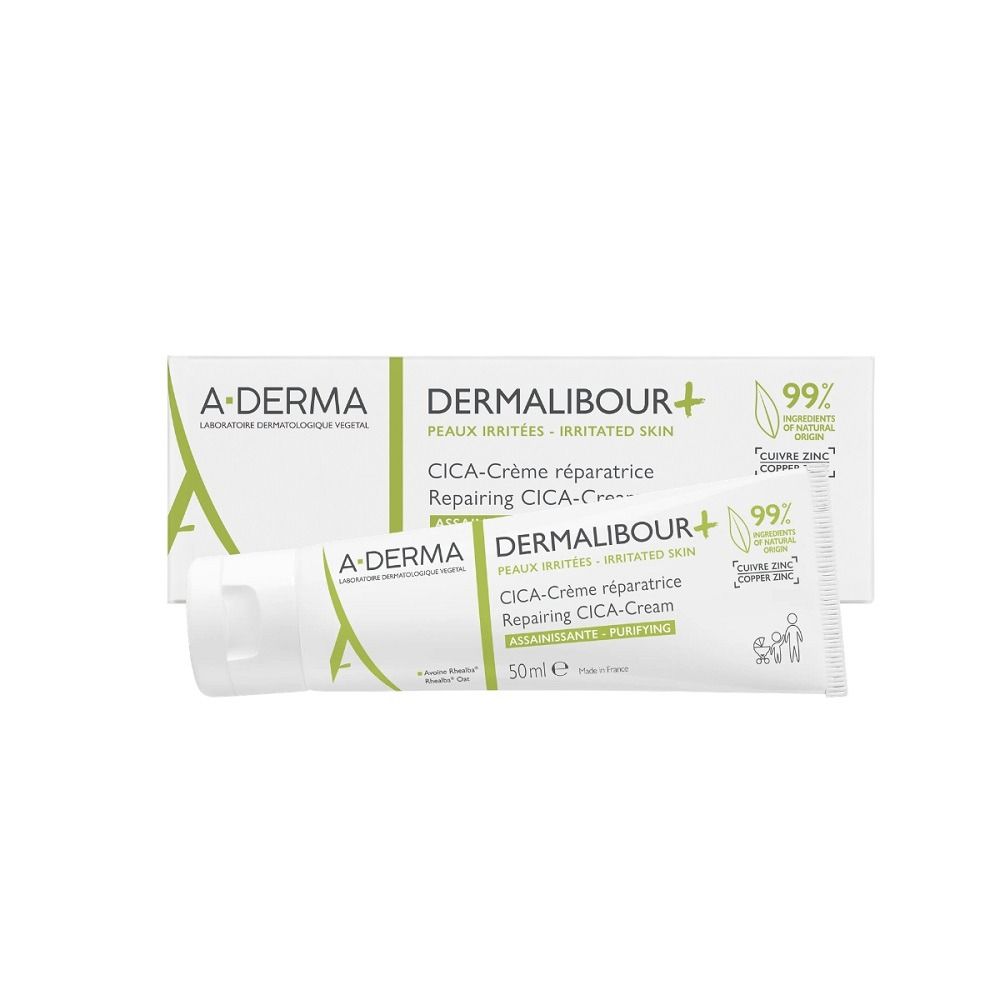 A-Derma Dermalibour + Cica Възстановяващ крем за раздразнена кожа x50 мл