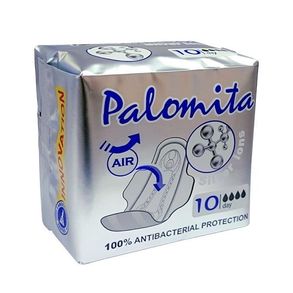 Palomita Silver Дамски превръзки с антибактериална протекция х10 броя