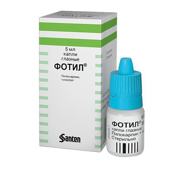 Фотил 20 mg/ 5mg/ ml капки за очи, разтвор х5 мл Santen