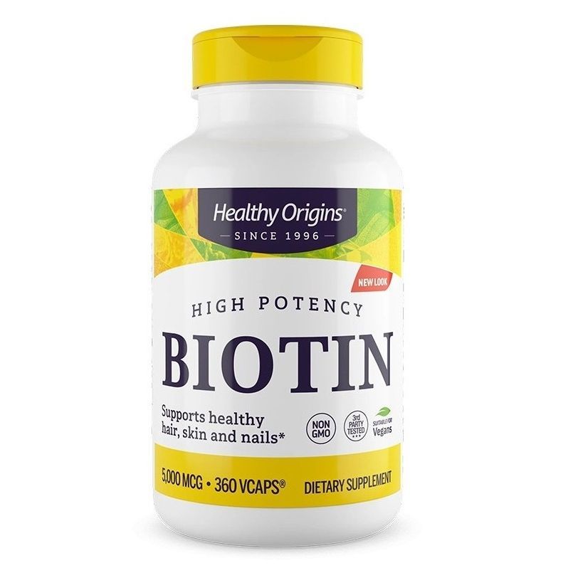 Биотин за коса, кожа и нокти 5000 µg х360 капсули Healthy Origins