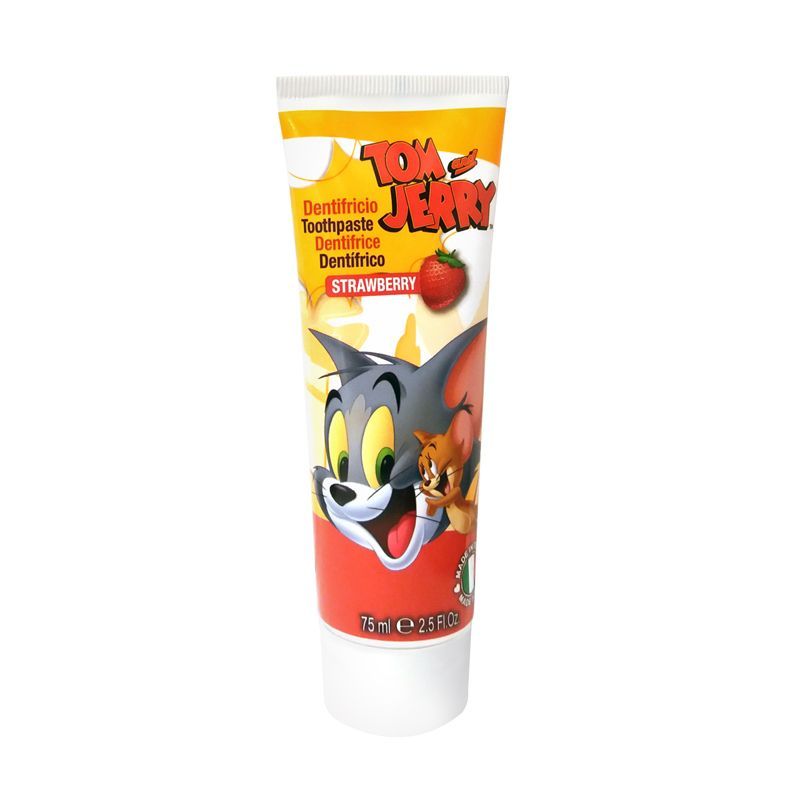 Naturaverde Tom & Jerry Паста за зъби за деца 3-6 години с вкус на ягода х75 мл