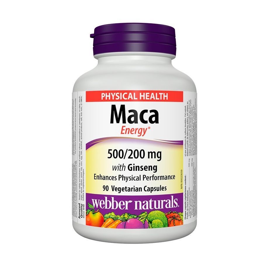 Maca Energy Мака и Корейски женшен х90 капсули Webber Naturals