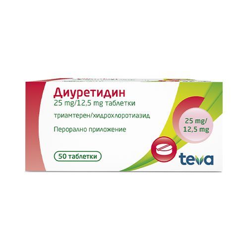 Диуретидин 25 mg/12,5 mg х50 таблетки