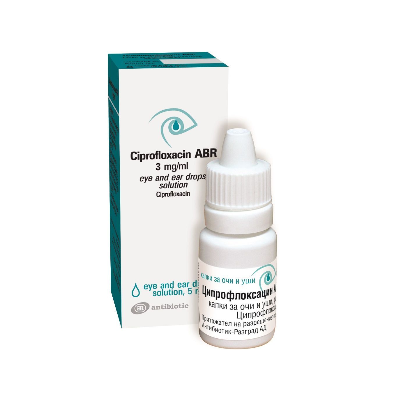 Ципрофлоксацин АБР 3 mg/ml капки за очи и уши, разтвор х5 мл Antibiotic