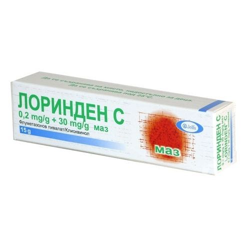 Лоринден C 0,2 mg/30 mg/g маз х15 г Jelfa