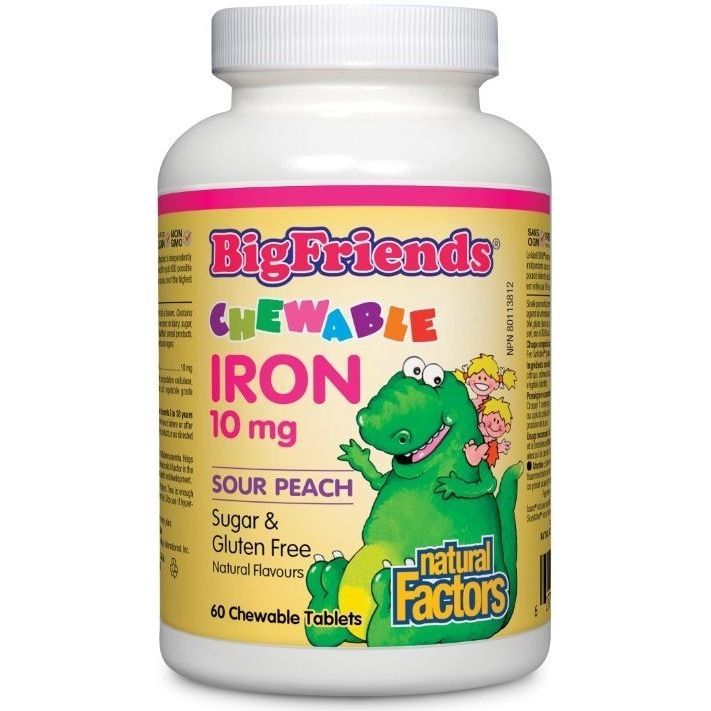BigFriends Желязо за деца 10 мг х60 дъвчащи таблетки Natural Factors