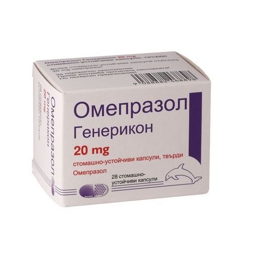 Омепразол Генерикон 20 mg х28 стомашно-устойчиви капсули, твърди Ecopharm
