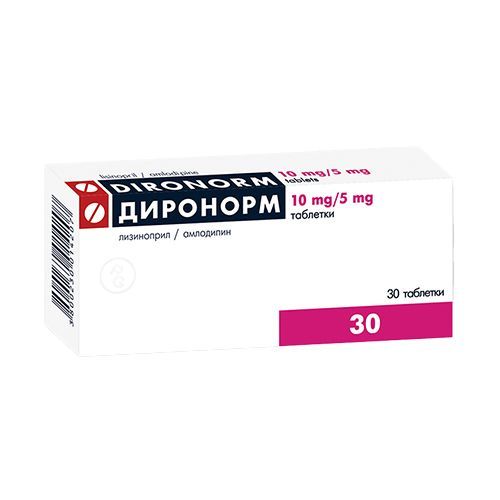 Диронорм 10 mg/5 mg х10 таблетка Gedeon Richter, Беста Мед