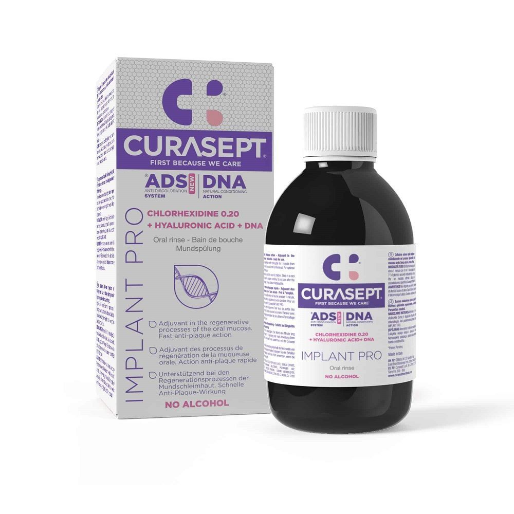 Curasept Implant Pro Вода за уста с 0.2% хлорхексидин x200 мл
