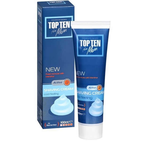 Top Ten for Men Active Cool Feeling Крем за бръснене за мъже x100 мл