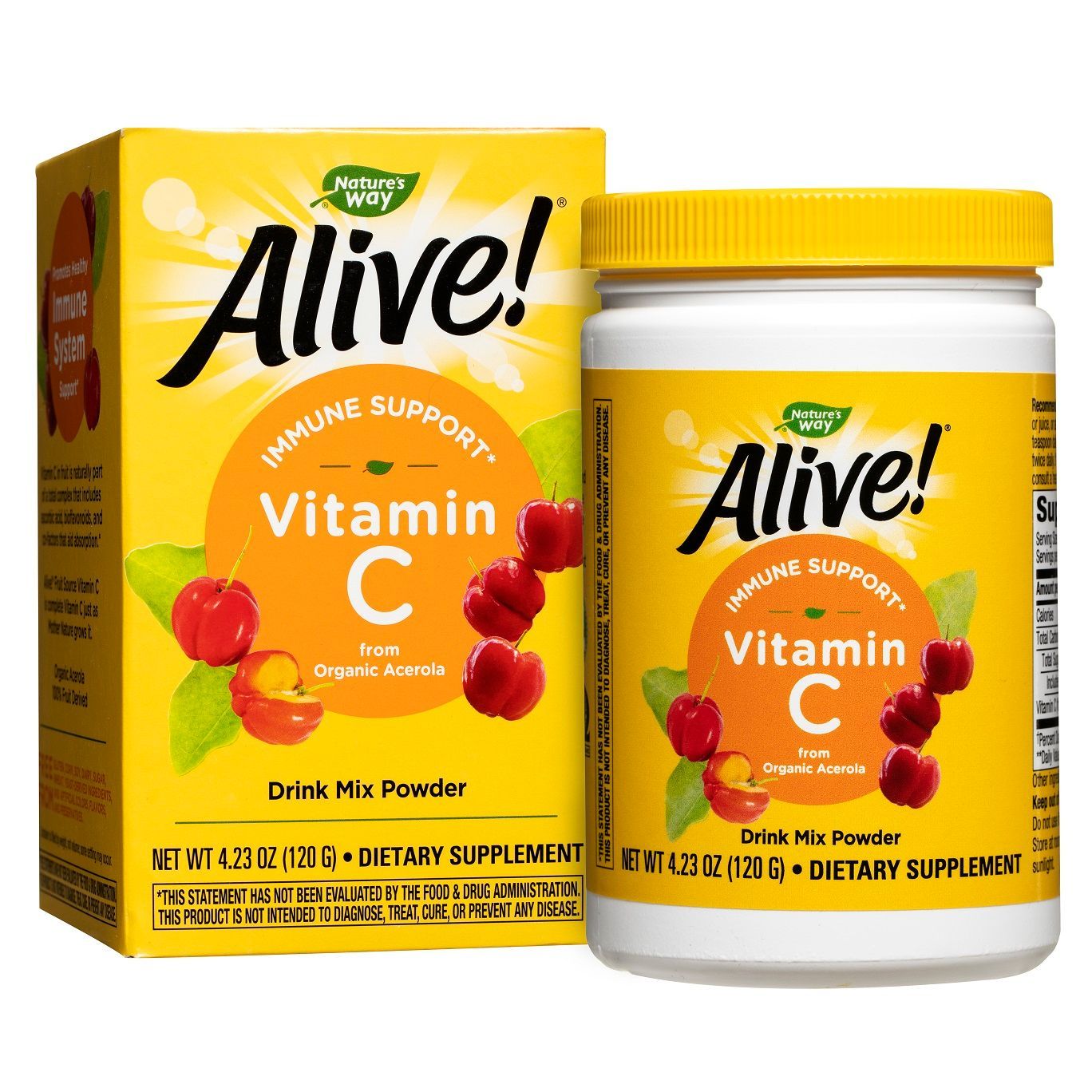 Alive Витамин C на прах х120 грама Nature's Way