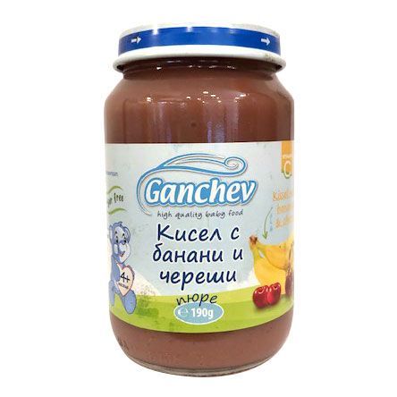 Ganchev Кисел с банани и череши за деца над 4 месеца x190 грама
