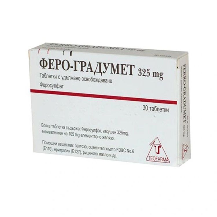 Феро-Градумет 325 mg х30 таблетки с удължено освобождаване