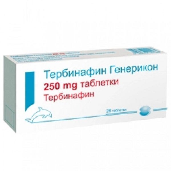 Тербинафин Генерикон 250 mg х28 таблетки Ecopharm