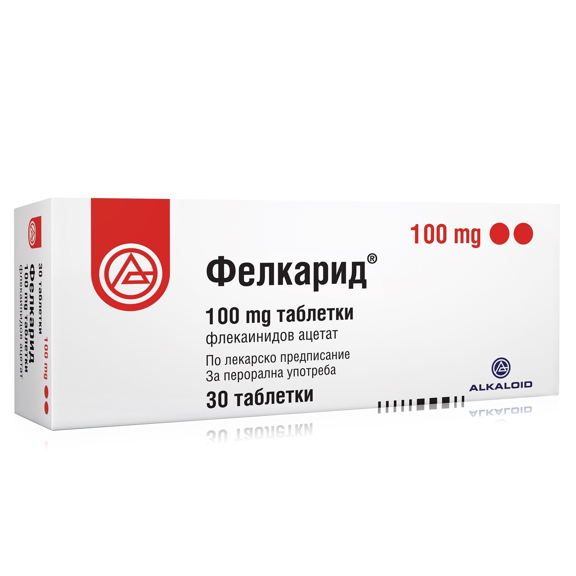 Фелкарид 100 mg х30 таблетки Alkaloid