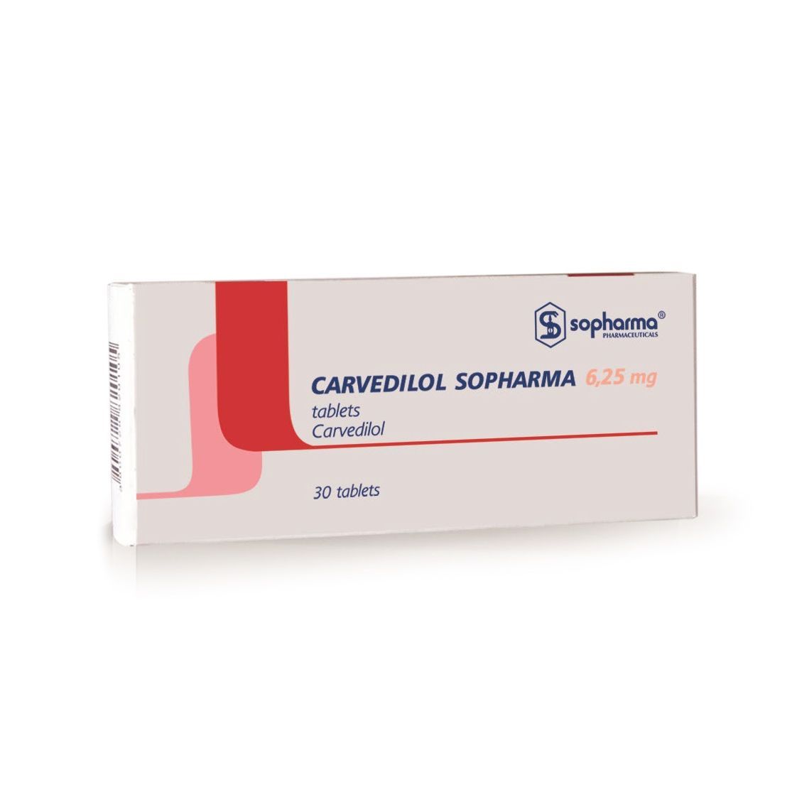 Карведилол Софарма 6,25mg х30 таблетки Sopharma