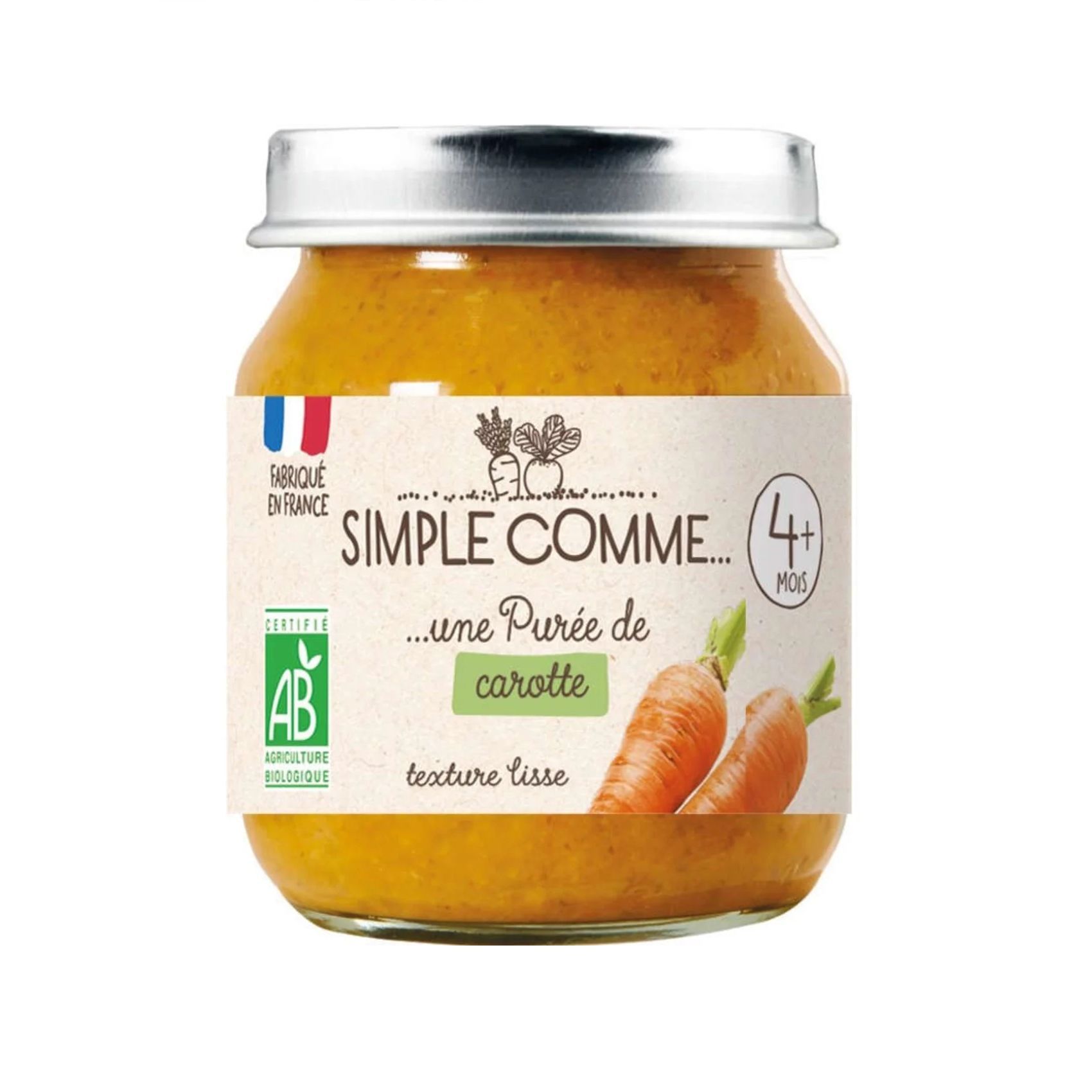 Simple Comme Био зеленчуково пюре моркови за деца над 4 месеца x125 грама