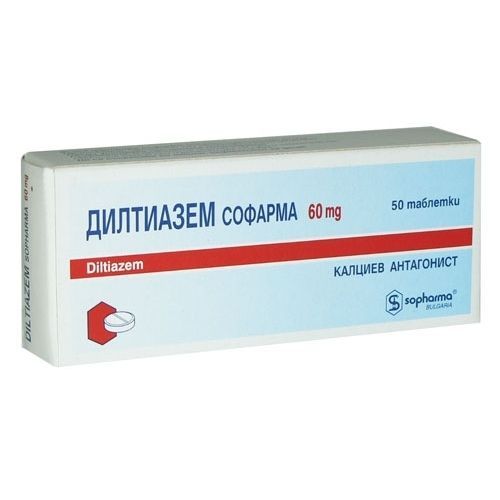Дилтиазем Софарма 60 mg х50 таблетки Sopharma