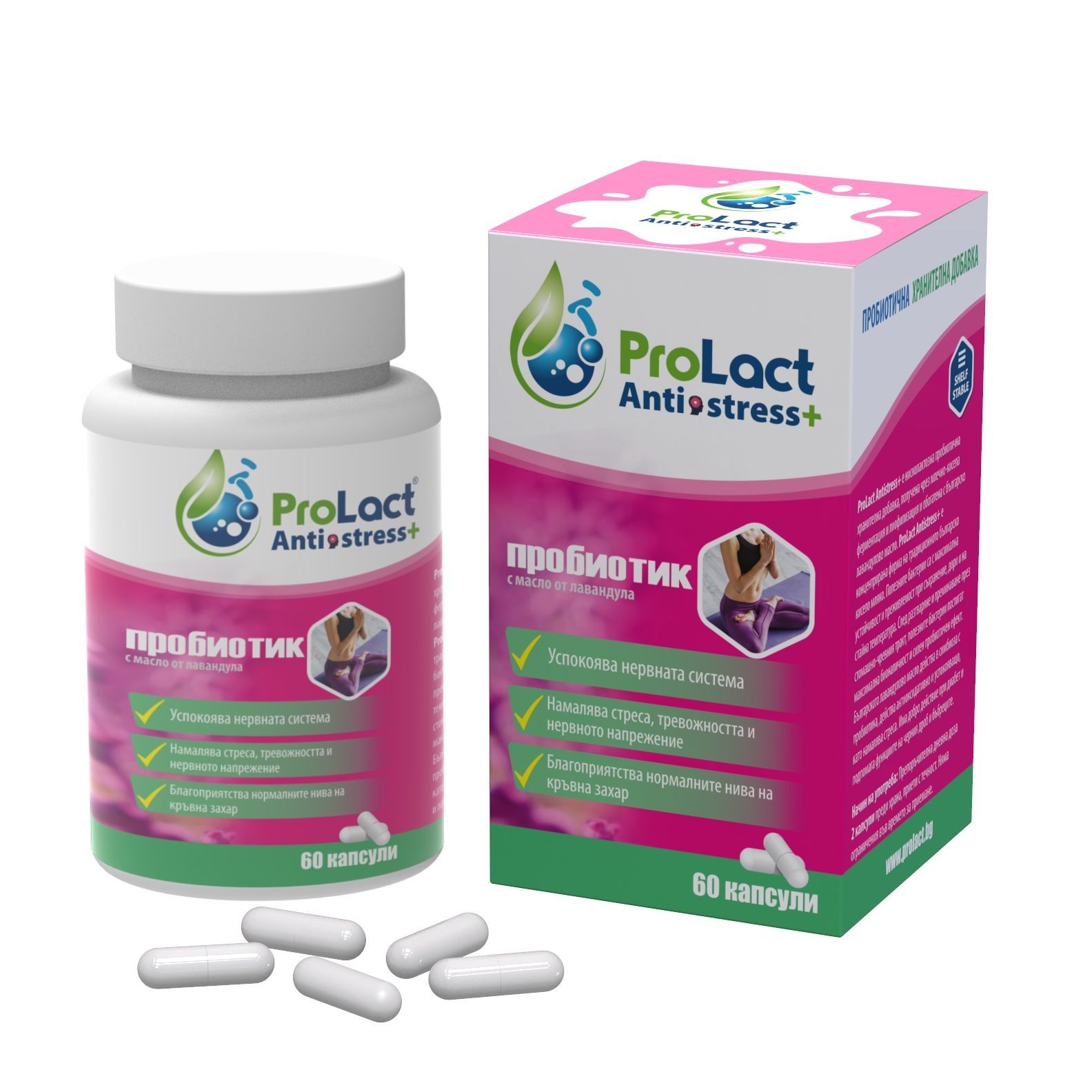 Antistress+ Пробиотик за намаляване на стреса х60 капсули ProLact