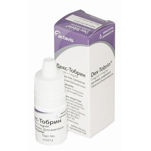 Декс-Тобрин 3 mg/ml + 1 mg/ml капки за очи, суспензия х5 мл