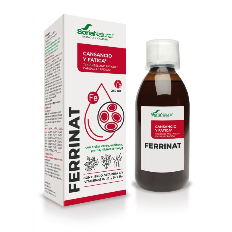Ferrinat Билков сироп с желязо, зеленчуци, плодове и витамини x150 мл, Soria Natural